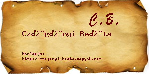 Czégényi Beáta névjegykártya
